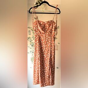 Peach color summer dress